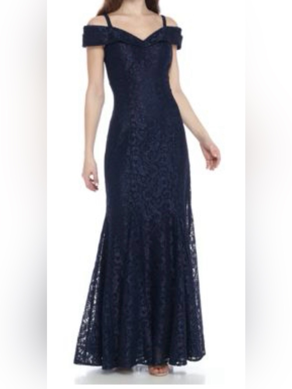 Brand new R&M Richards off-the-shoulder lace dress mermaid gown size 18 elegant